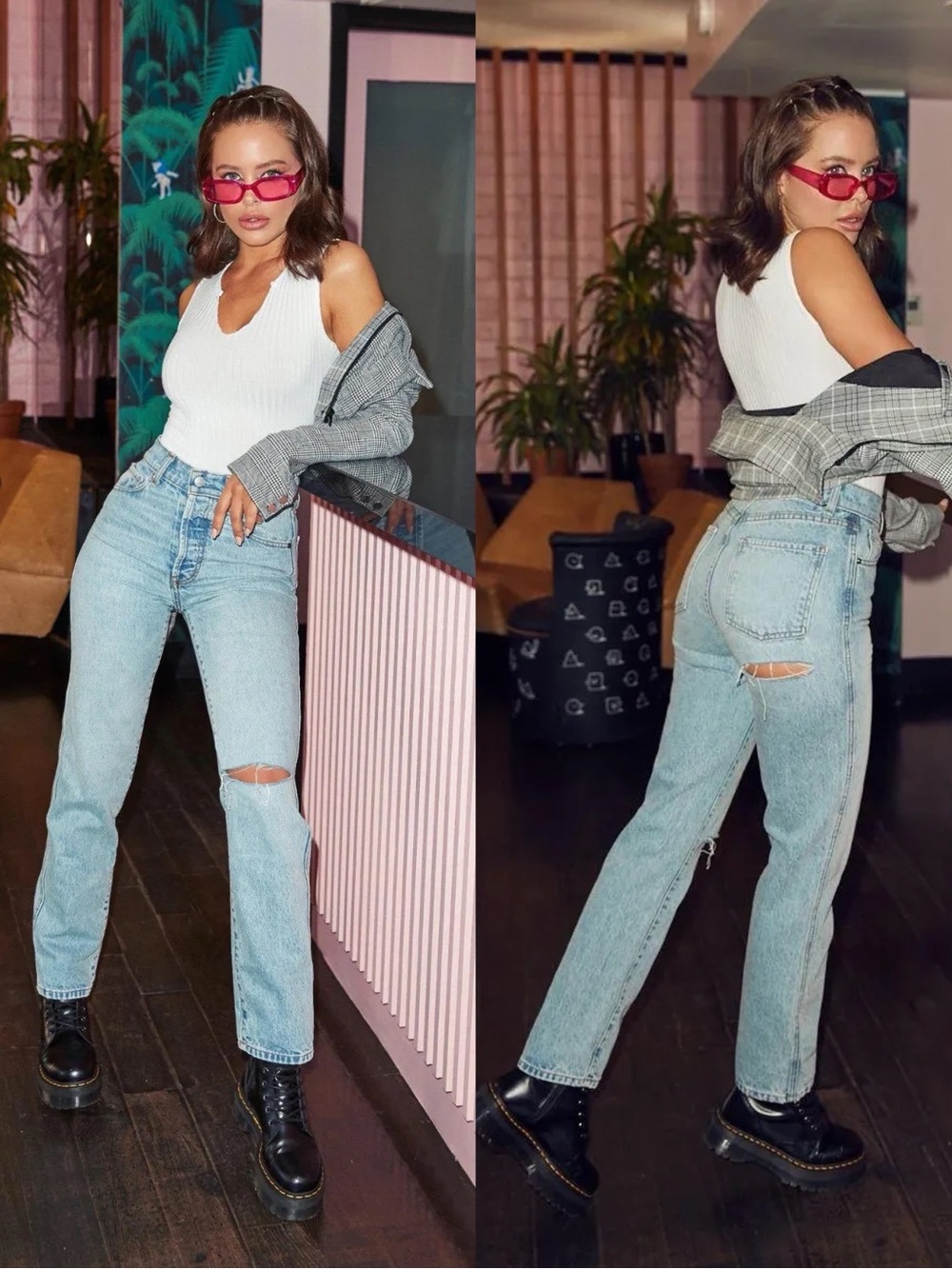 Revice Ex- Boyfriend Player Slit Straight Leg Jeans